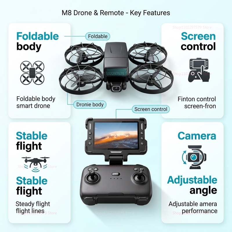 Nuovi Droni M8 GPS 8K Professi - Drone Mapping recensione e prezzo